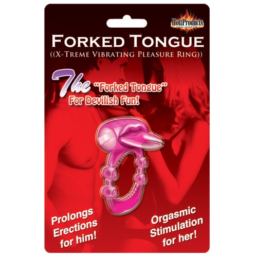 X-treme Vibrating Pleasure Ring - Forked Tongue Design