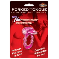 X-treme Vibrating Pleasure Ring - Forked Tongue Design