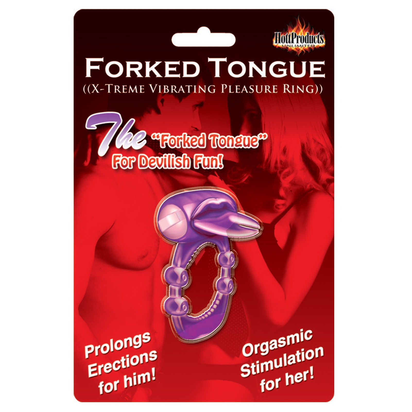 Forked Tongue X-treme Vibrating Pleasure Ring Purple - Intense Sensation