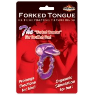 Forked Tongue X-treme Vibrating Pleasure Ring Purple - Intense Sensation