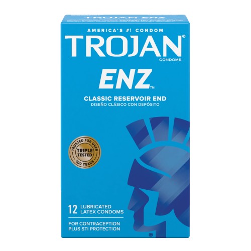 Condones Lubricados Trojan Enz para Placer Seguro