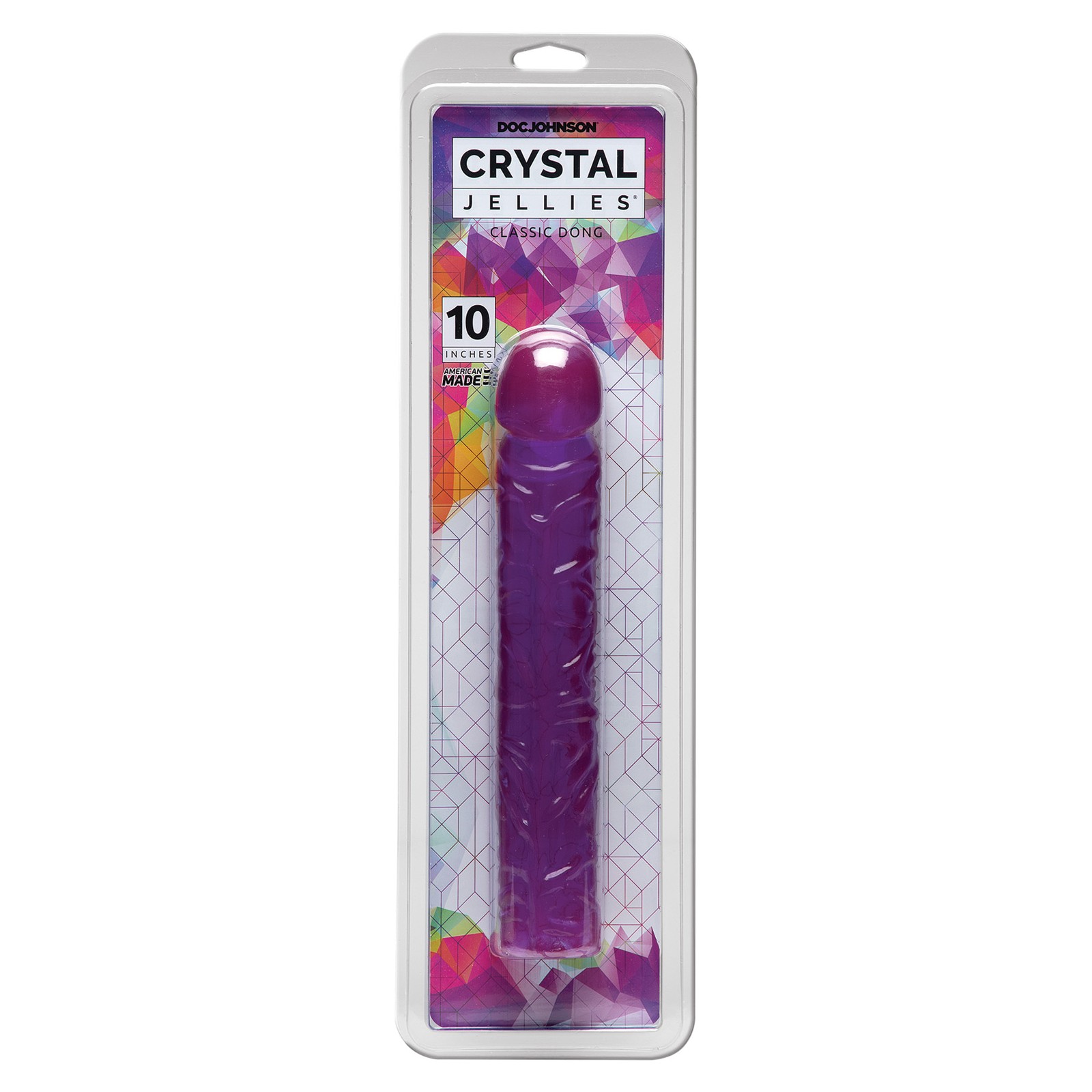 10 Inch Classic Crystal Jellies Dildo Purple