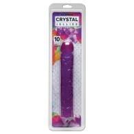 Dildo Clásico Cristal Jellies de 10 Pulgadas Morado