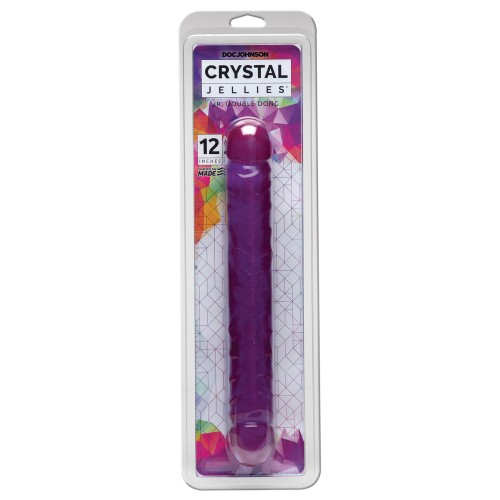 Crystal Jellies 12" Jr. Double Dong - Purple