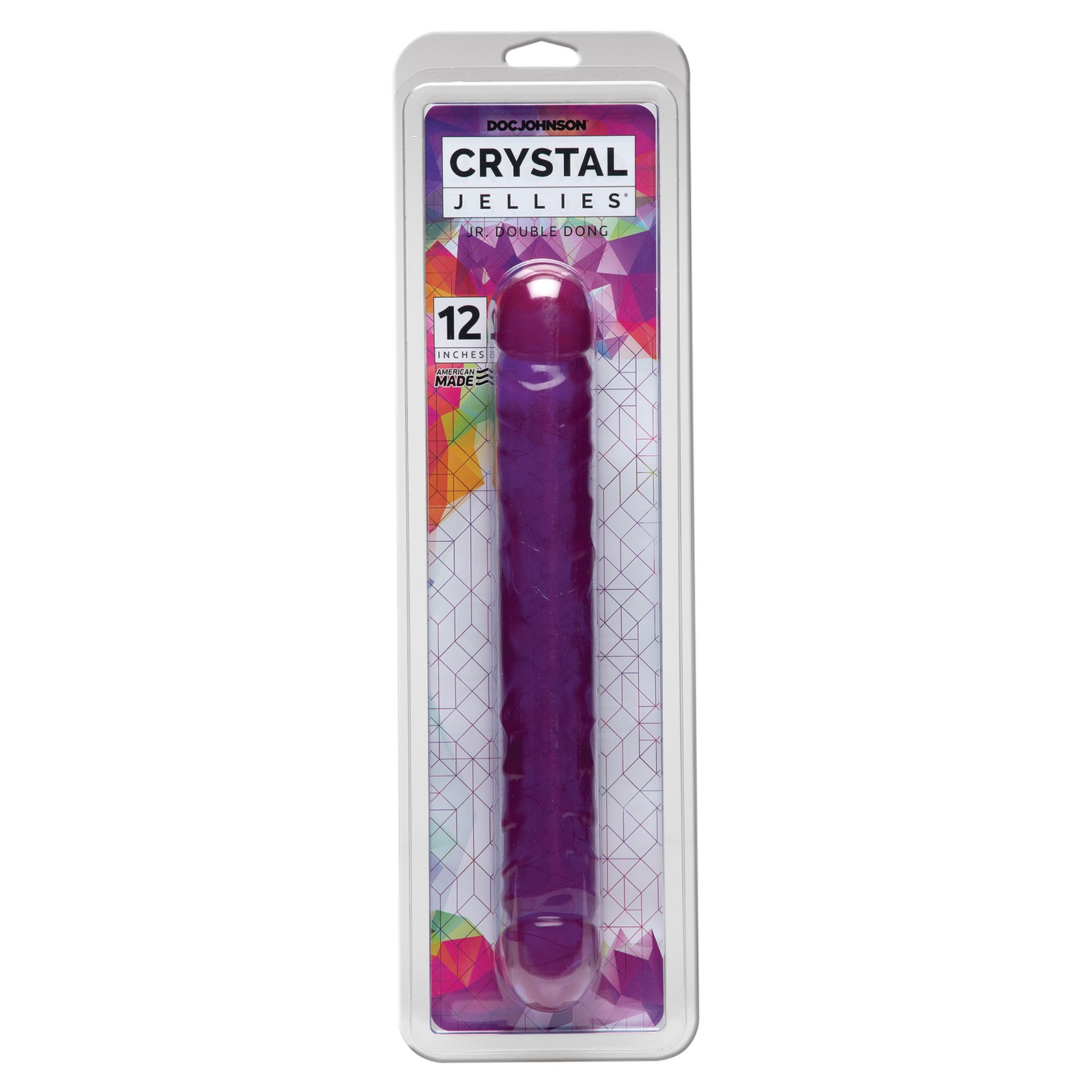 Crystal Jellies 12" Jr. Double Dong - Purple