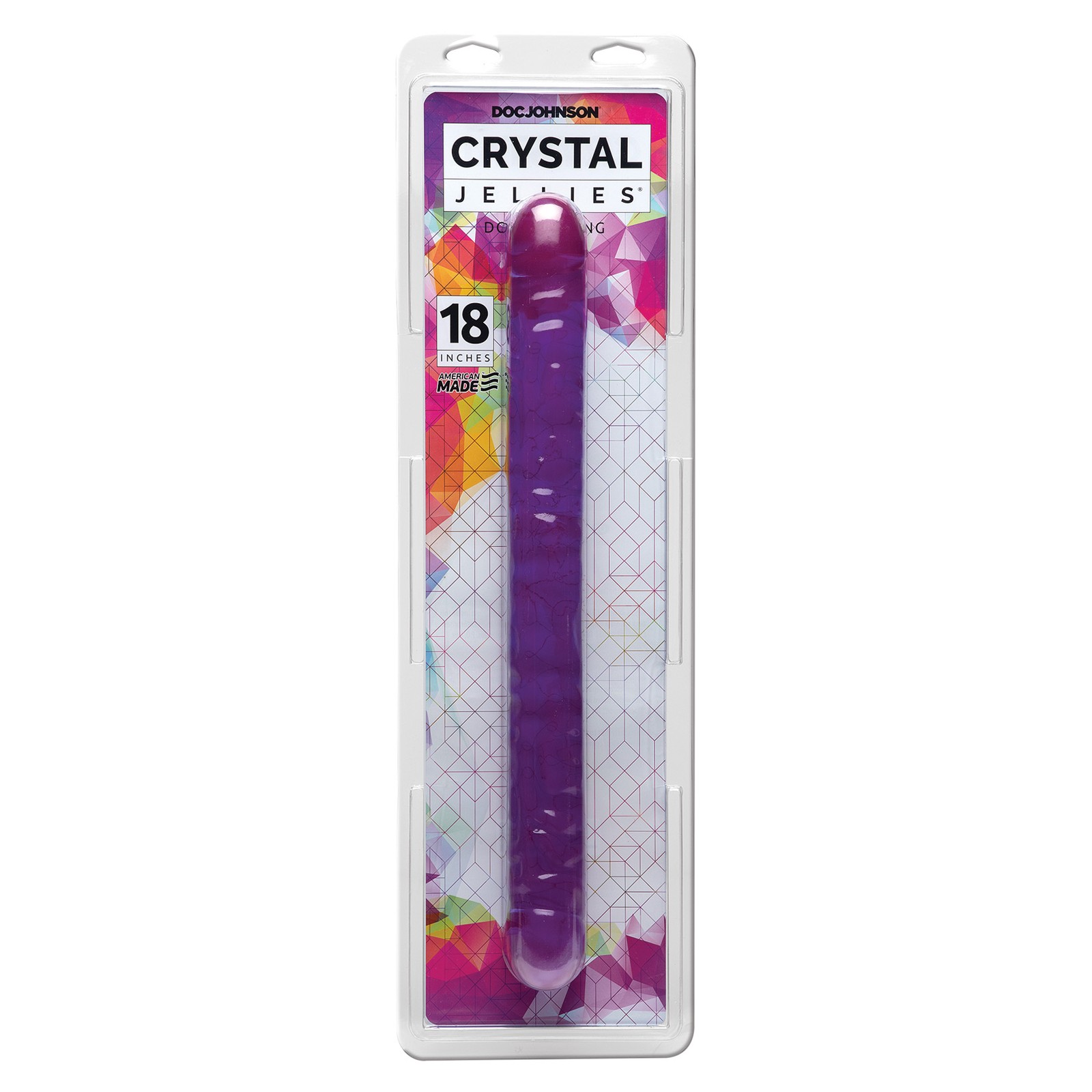 Crystal Jellies 18" Double Dong - Purple