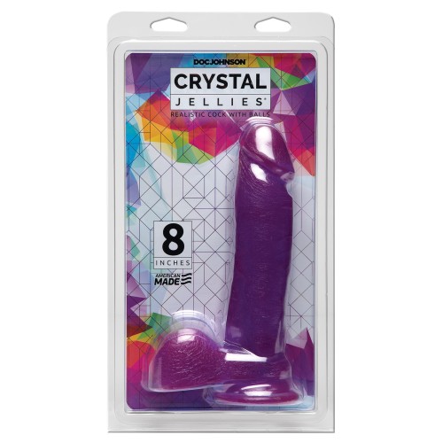 Shop 8 Inch Ballsy Cock - Purple Crystal Jellies