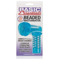 Basic Essentials Beaded Masturbator Blue