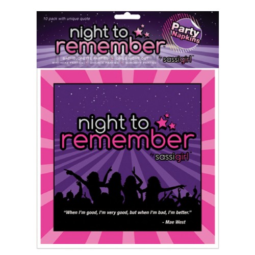 Servilletas 6.5" Night to Remember - Paquete de 10 para Reuniones Fabulosas