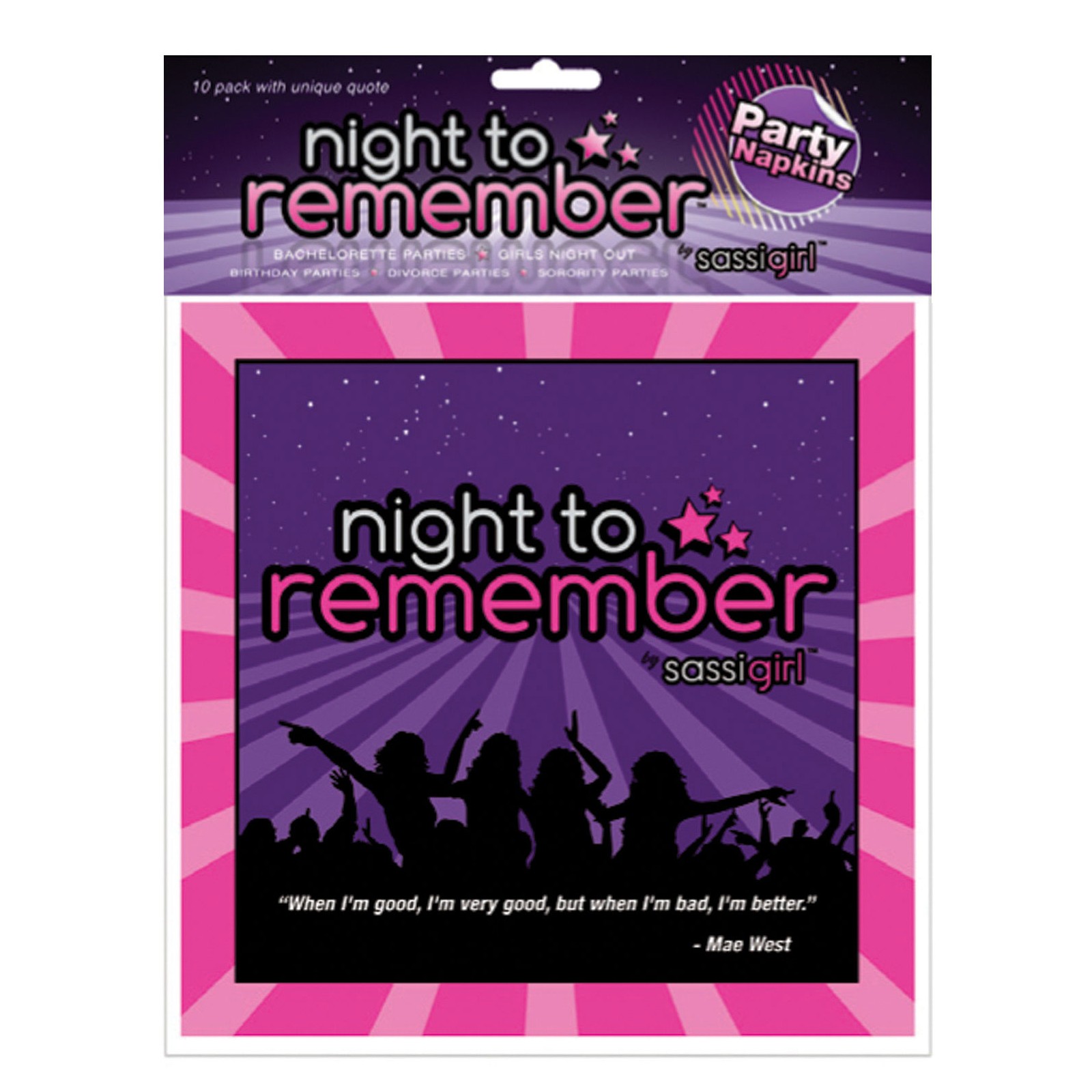 Servilletas 6.5" Night to Remember - Paquete de 10 para Reuniones Fabulosas