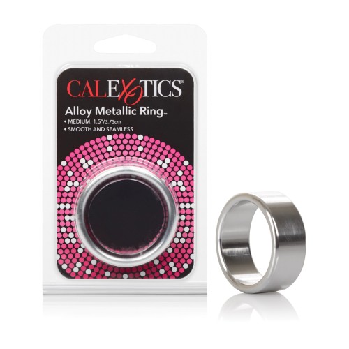 Alloy Metallic Ring Medium Silver