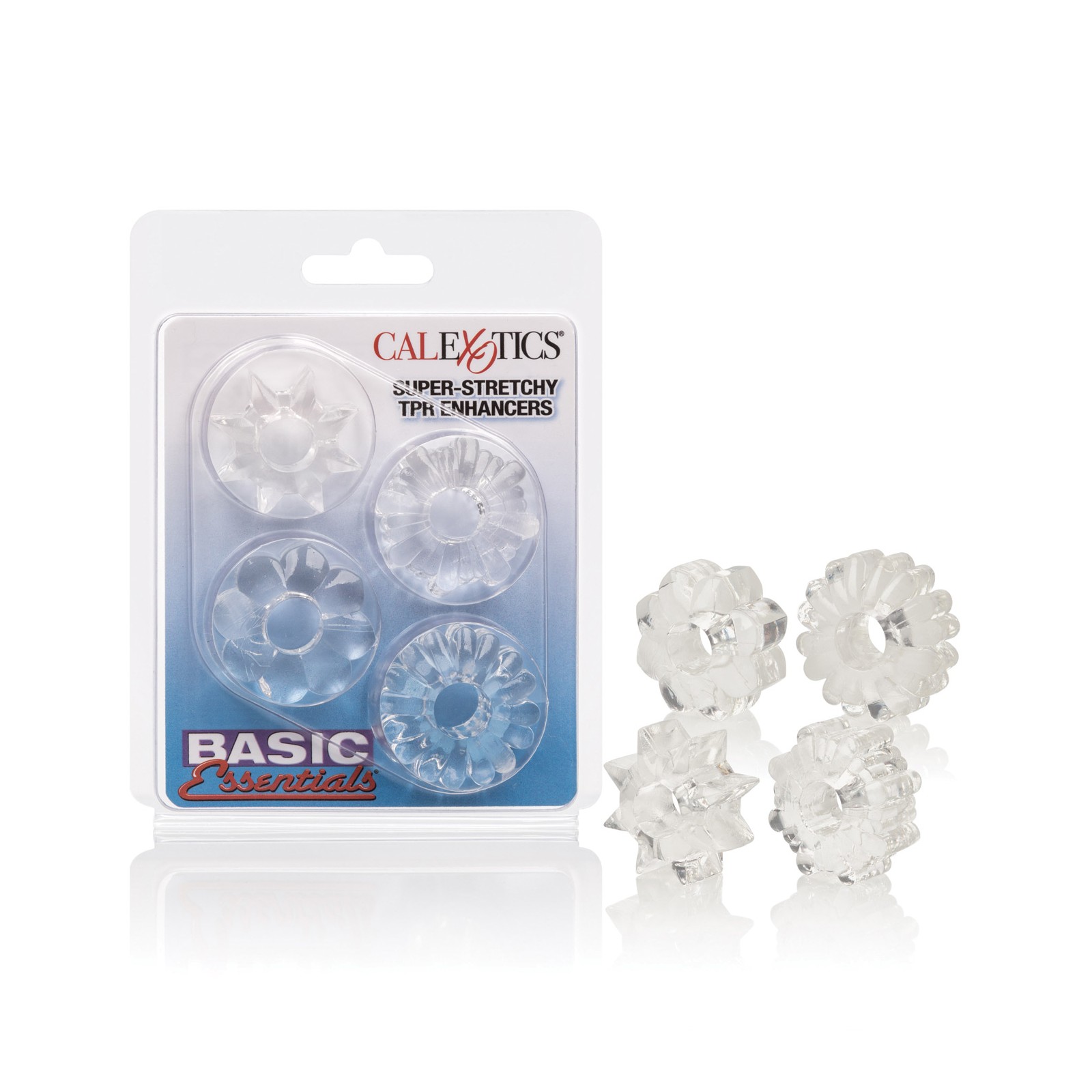 Basic Essentials Rings Set - Clear 4-Pack