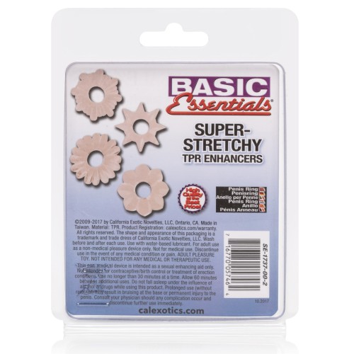 Basic Essentials Rings Set - Clear 4-Pack