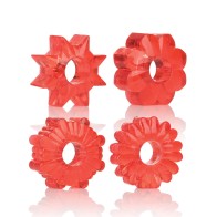 Basic Essentials Rings - Red Set of 4