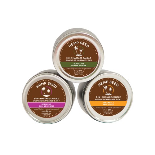 Earthly Body Massage Candle Trio Gift Bag 2 oz