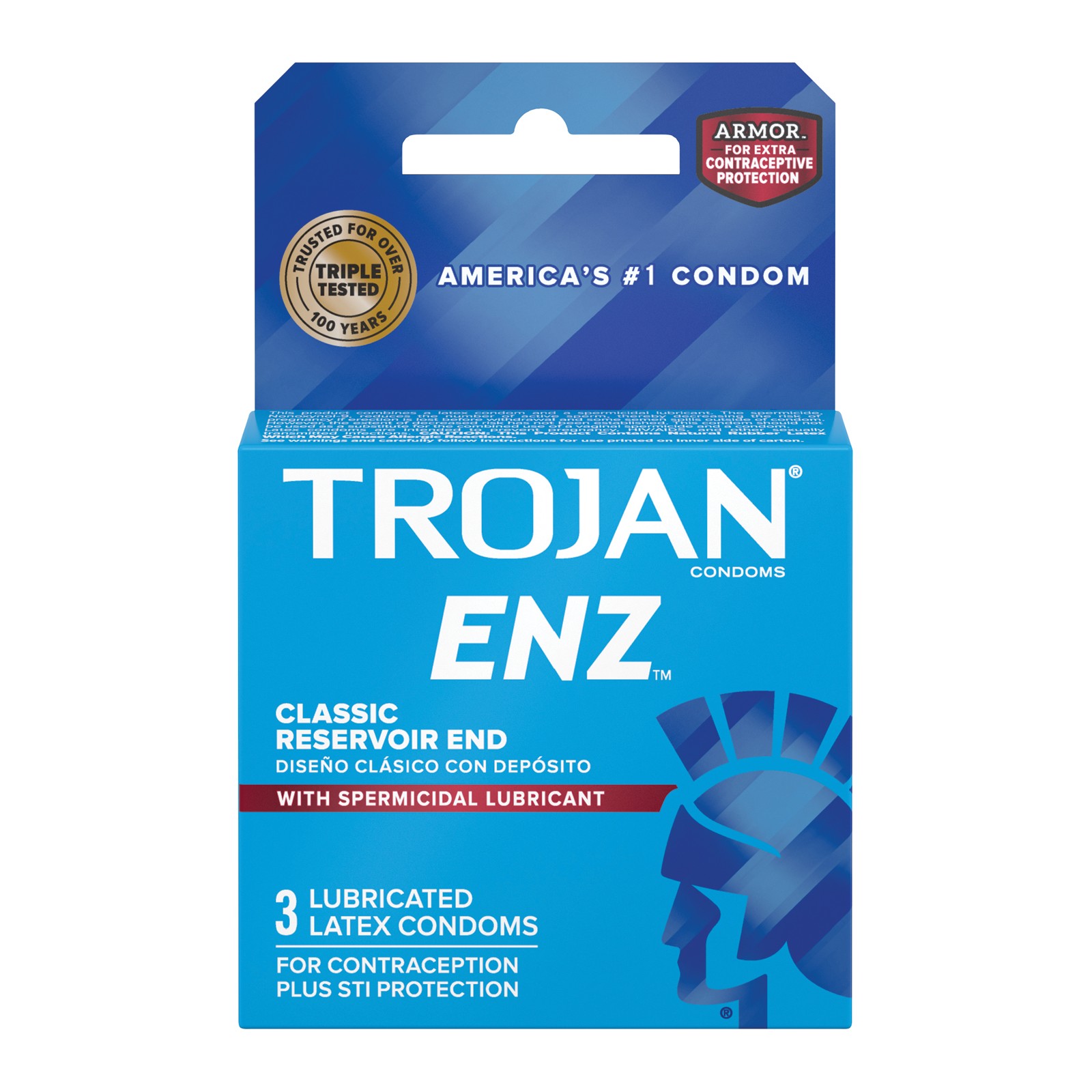 Trojan Enz Spermicidal Lubricated Condoms for Protection