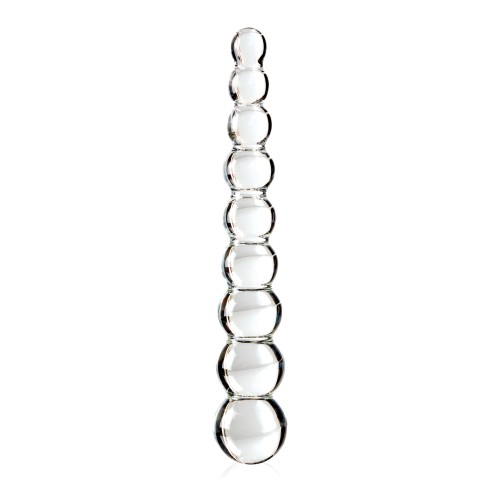 Icicles No 2 Hand Blown Glass Massager Clear Rippled