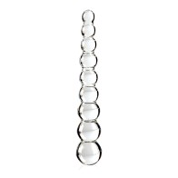 Icicles No 2 Hand Blown Glass Massager Clear Rippled