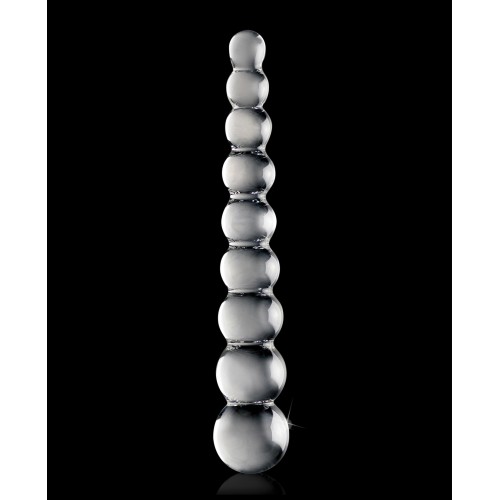 Icicles No 2 Hand Blown Glass Massager Clear Rippled