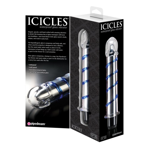 Icicles No. 20 Hand Blown Glass Vibrator - Waterproof