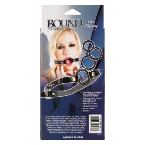 Bound by Diamonds Open Ring Gag - Luxury Bondage