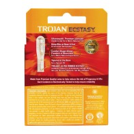 Condones Trojan Ultra Ribbed Ecstasy Caja de 3