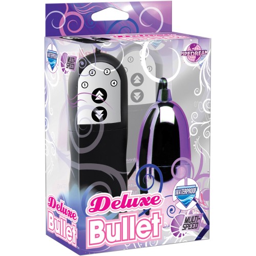 Bullet Vibrador Deluxe Impermeable Multivelocidad Púrpura