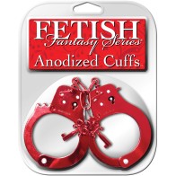 Shop Fetish Fantasy Anodized Cuffs - Red Online