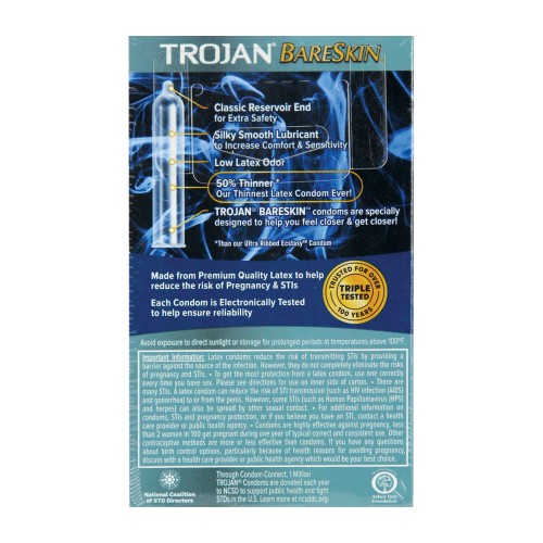 Condones Trojan BareSkin - Sensibilidad y Placer