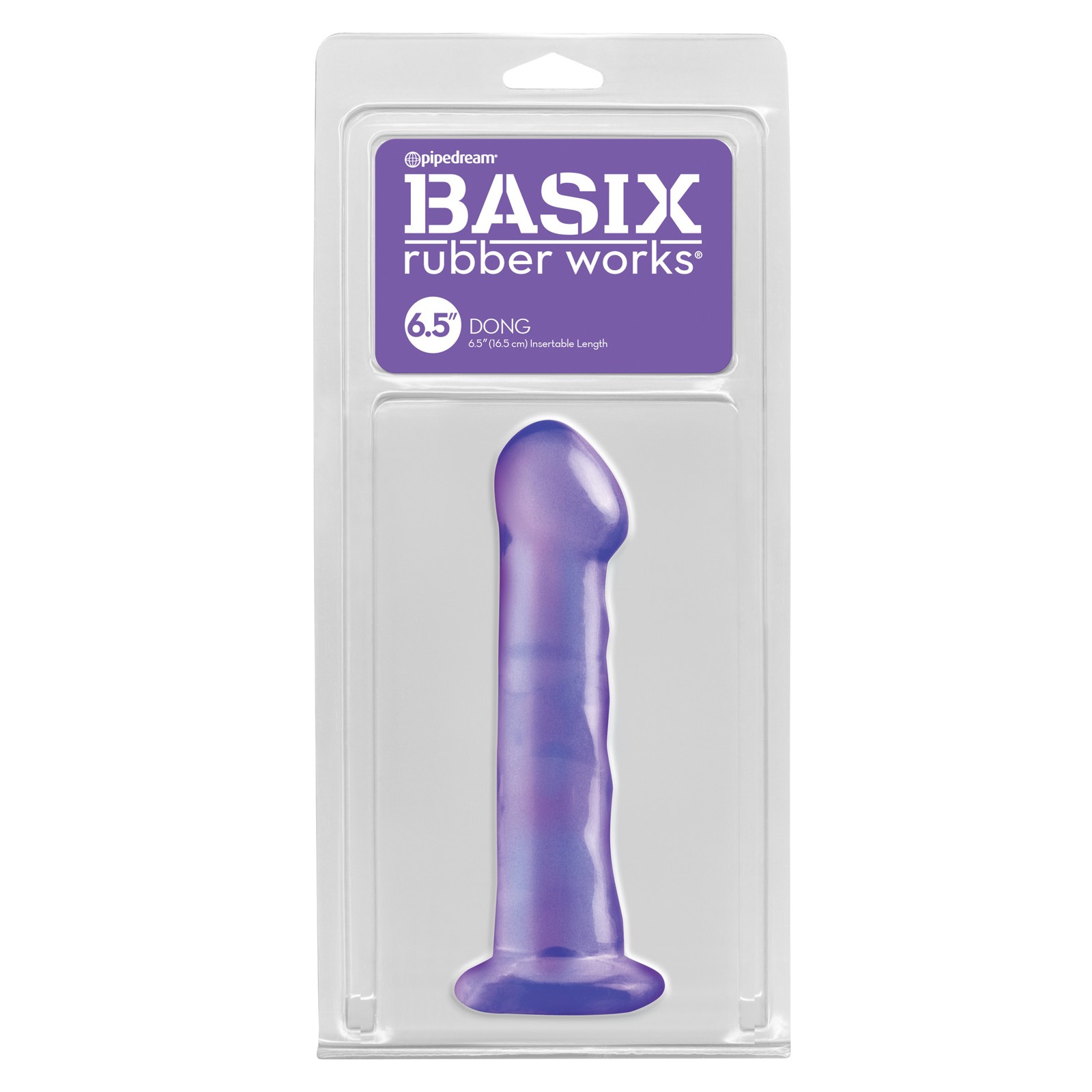 Basix Rubber Works 6.5 Inch Dong - Purple