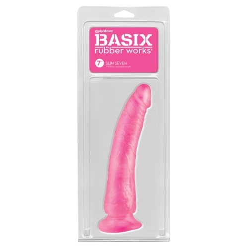 Basix 7 Inch Slim Dong - Pink