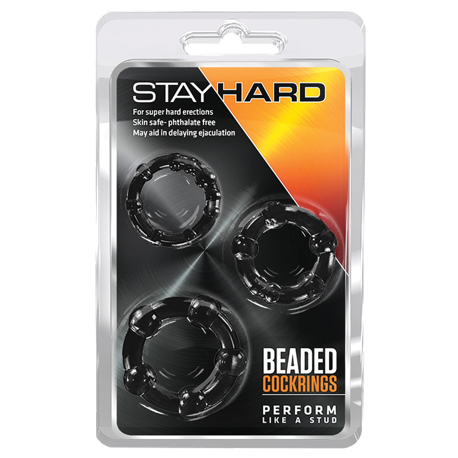 Blush Stay Hard Beaded Cock Rings - 3 Sizes