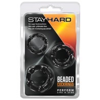 Blush Stay Hard Beaded Cock Rings - 3 Sizes