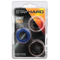 Blush Stay Hard Cock Rings 3 Pack