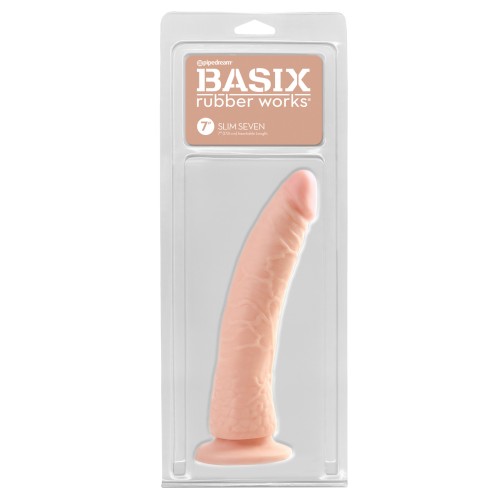 Dong Slim Basix Rubber Works de 7 Pulgadas Flesh