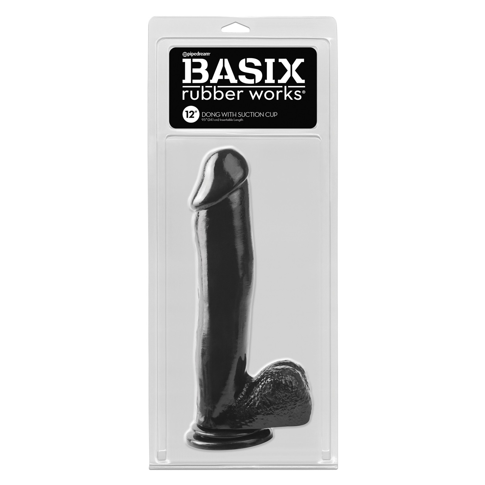 Basix Rubber Works 12" Dong with Suction Cup