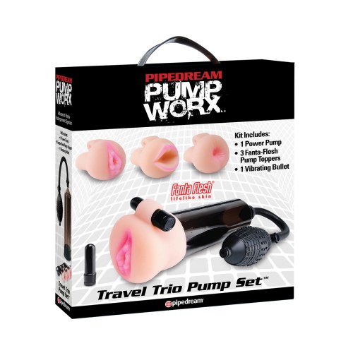 Conjunto de Bomba de Viaje Pump Worx Travel Trio