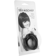 Pack de 3 Anillos para el Pene Sex & Mischief de Nitrilo para Erección Mejorada