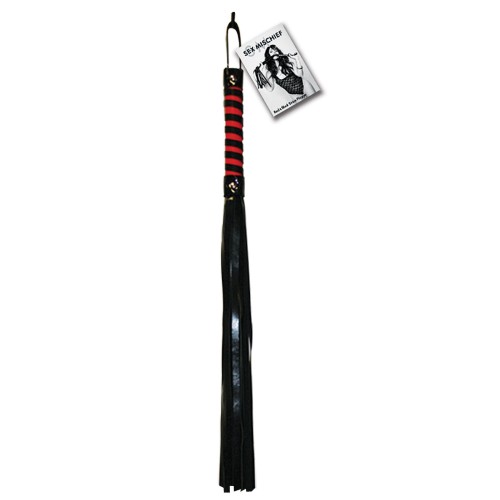 Sex & Mischief Stripe Flogger Black Red