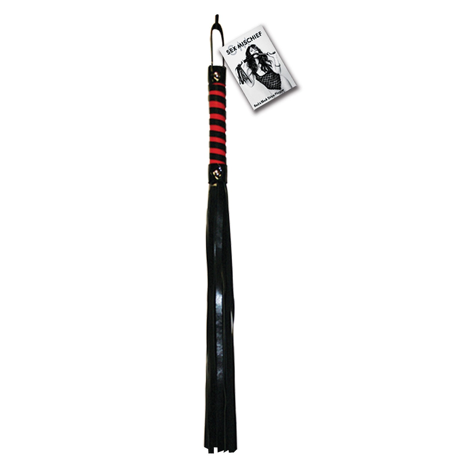 Sex & Mischief Stripe Flogger Black Red