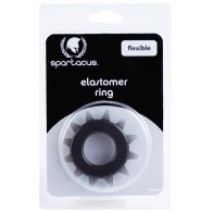 Spartacus Elastomer Stud Cock Ring Black