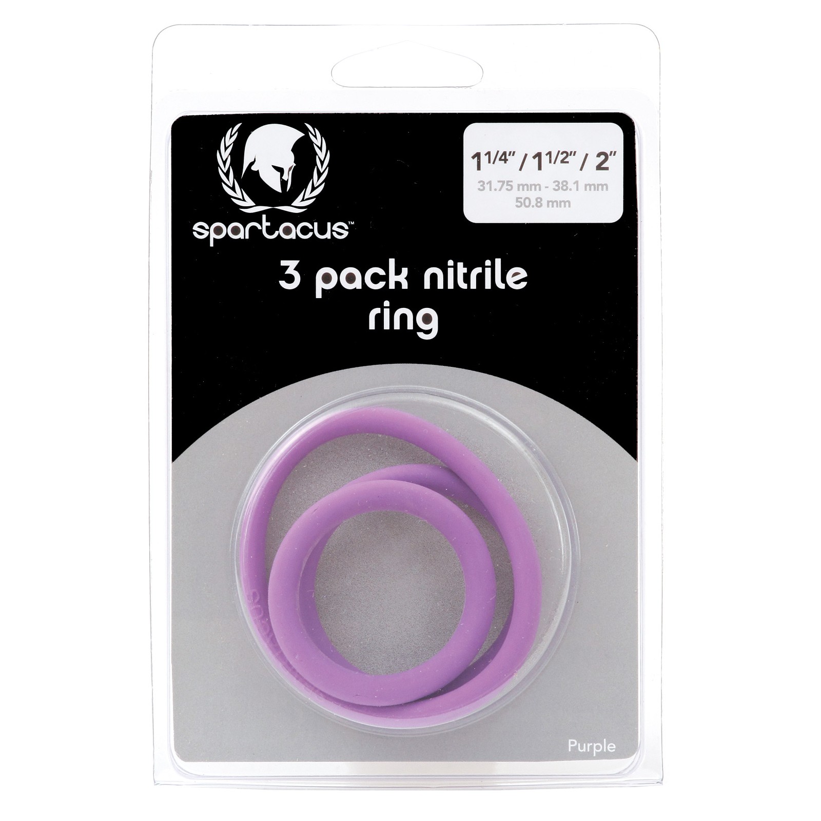 Spartacus Nitrile Cock Ring Set Purple