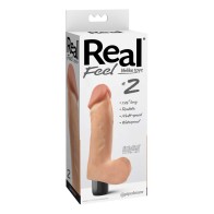 Vibro Real Feel No.2 Largo 7.5" Impermeable - Velocidades Múltiples Flesh