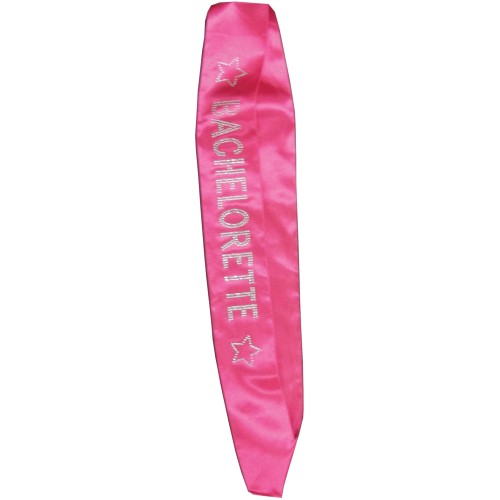 Bachelorette Sash with Crystals Hot Pink