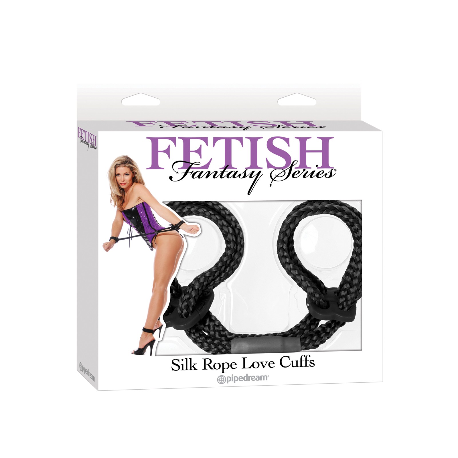 Fetish Fantasy Silk Rope Love Cuffs Black