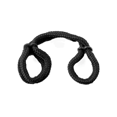 Fetish Fantasy Silk Rope Love Cuffs Black