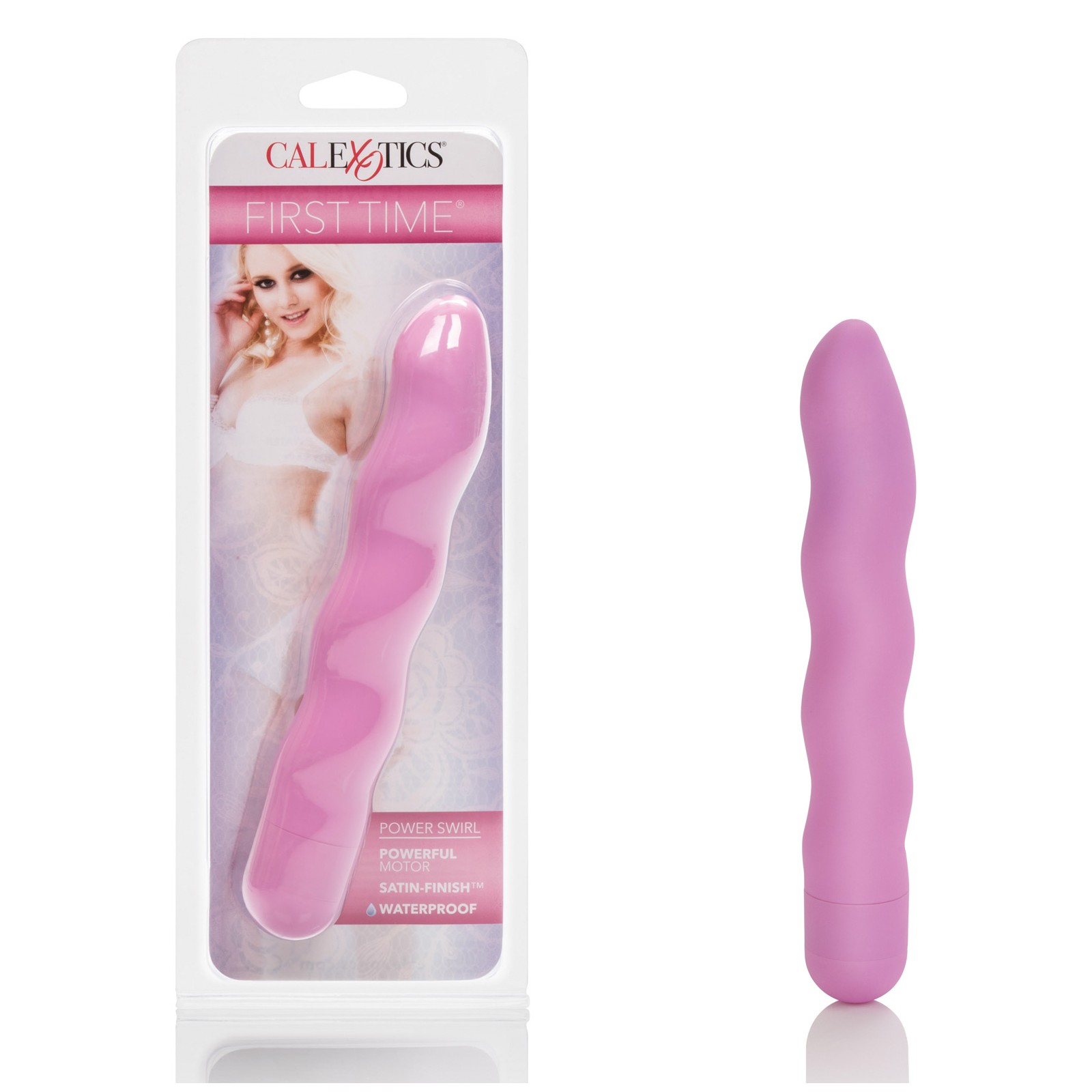 First Time Power Swirl Pink Vibrator for Sensual Pleasure