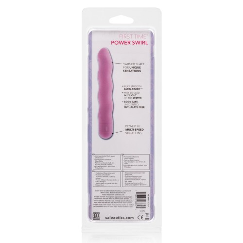 First Time Power Swirl Pink Vibrator for Sensual Pleasure