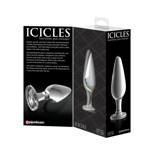 Masajeador de Cristal Soplado a Mano Icicles N° 26 Elegante y Único