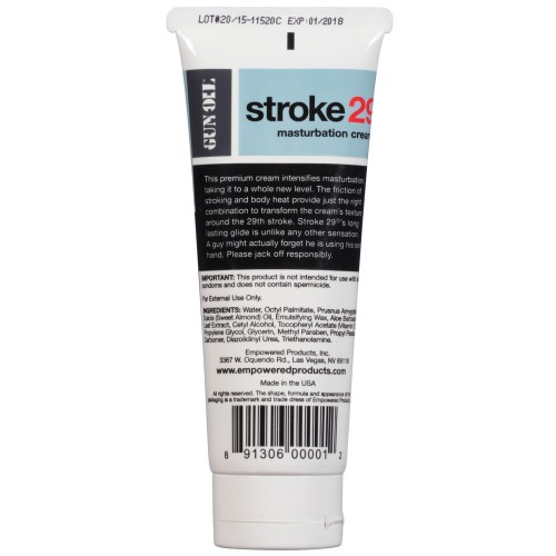 Crema de Masturbación Stroke 29 - Tubo de 6.7 oz